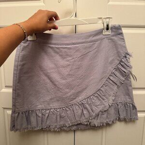 Superdown periwinkle ruffled skort